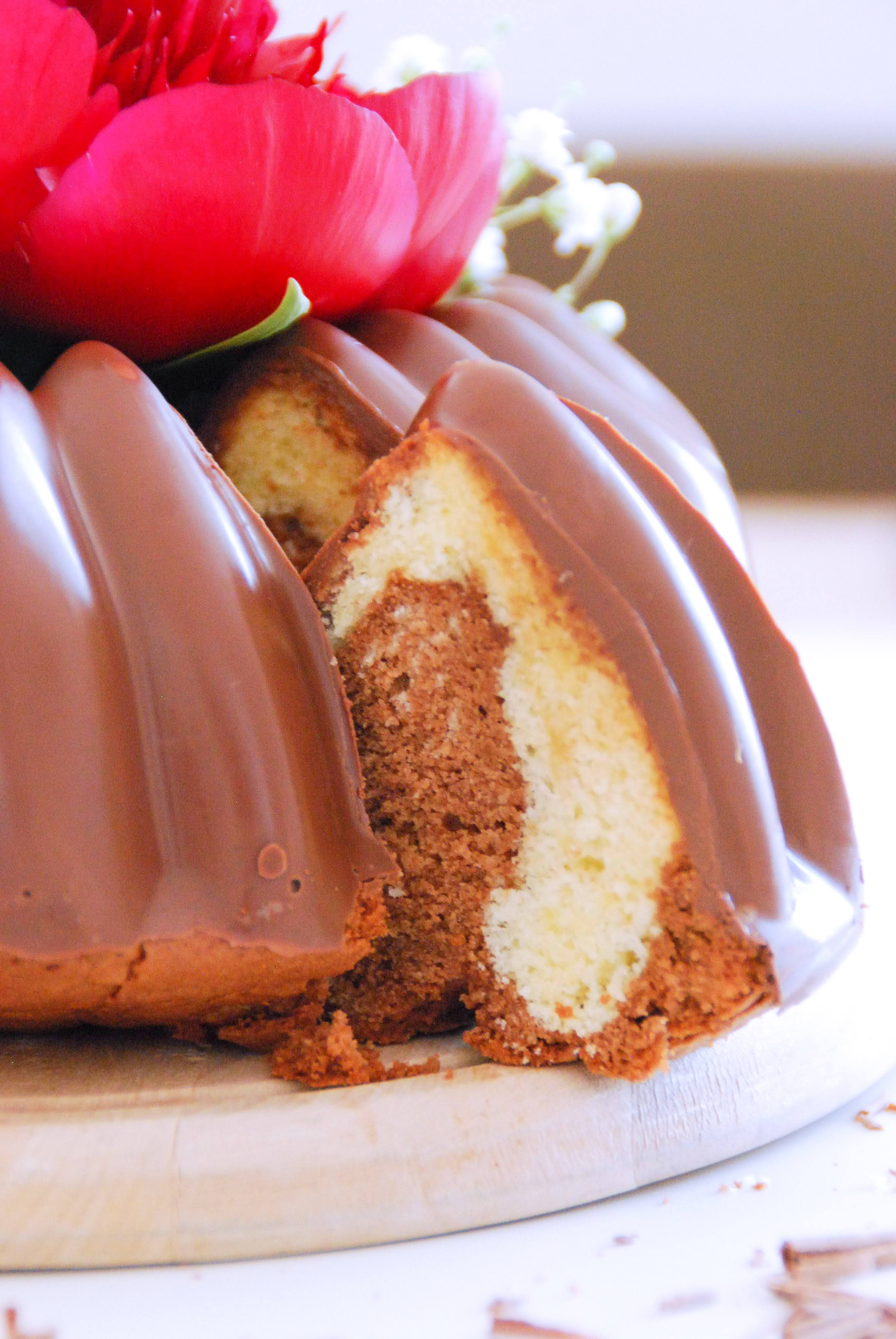 Marmorkuchen mit Schokoglasur - Schürzenfräulein - Kochschürzen in ...