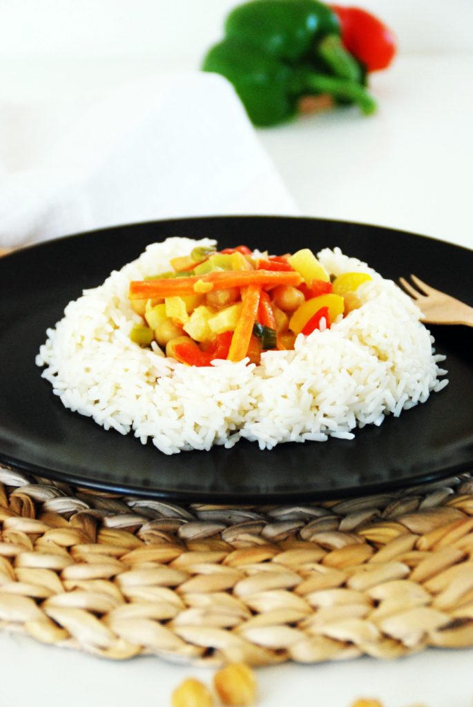 Gemüsecurry mit Reis, Vegan, Vegetarisch, Kochen