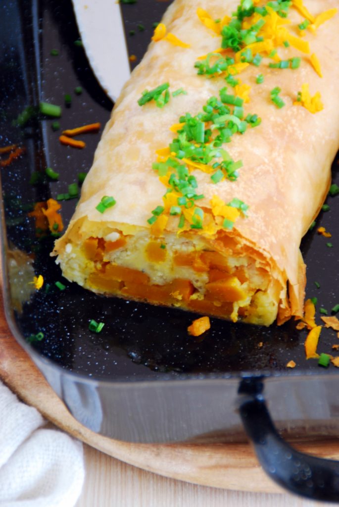Kürbis Erdäpfel (Kartoffel) Strudel, Kochen, Schürzenfräulein