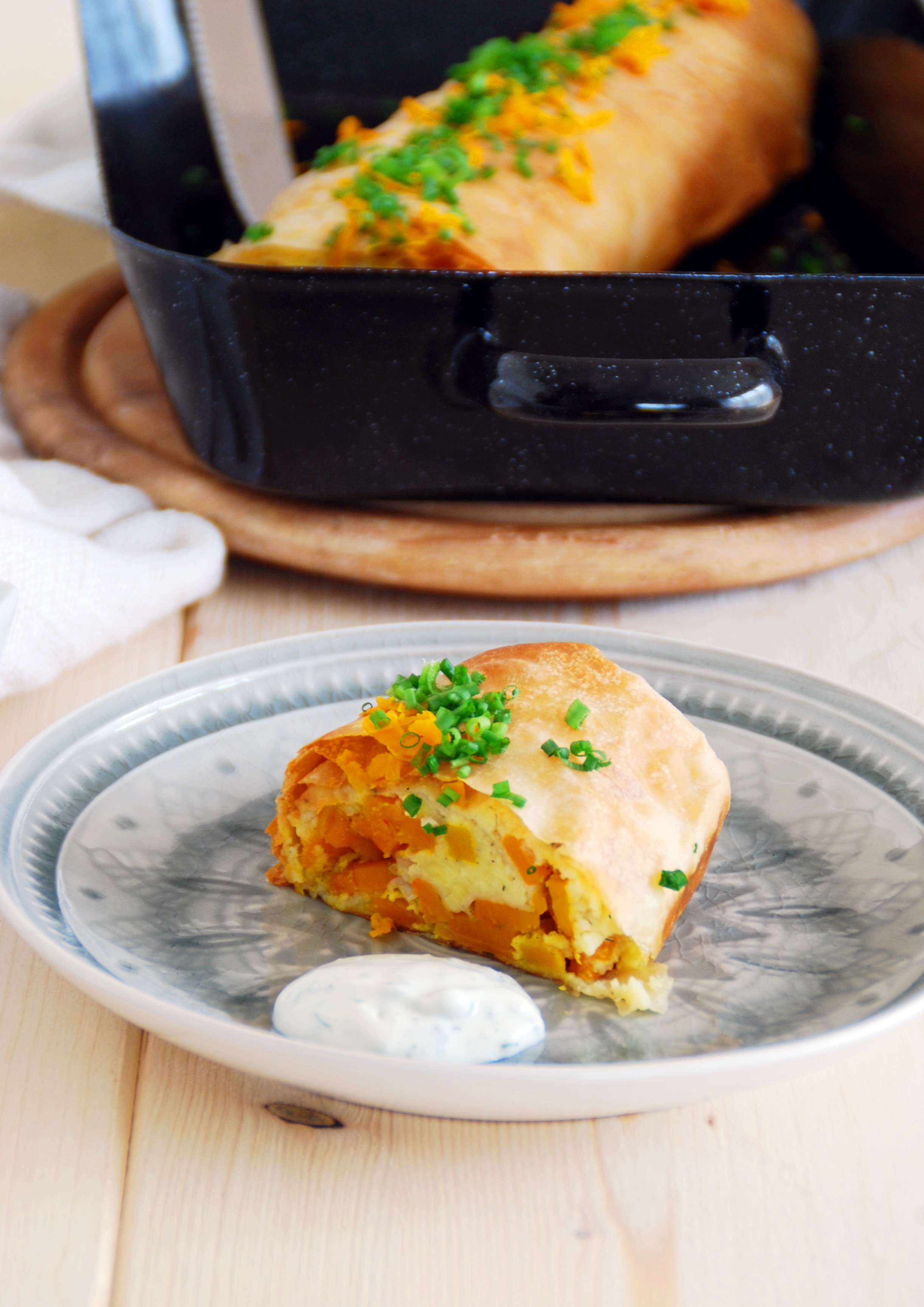 Kürbis Erdäpfel (Kartoffel) Strudel, Kochen, Schürzenfräulein