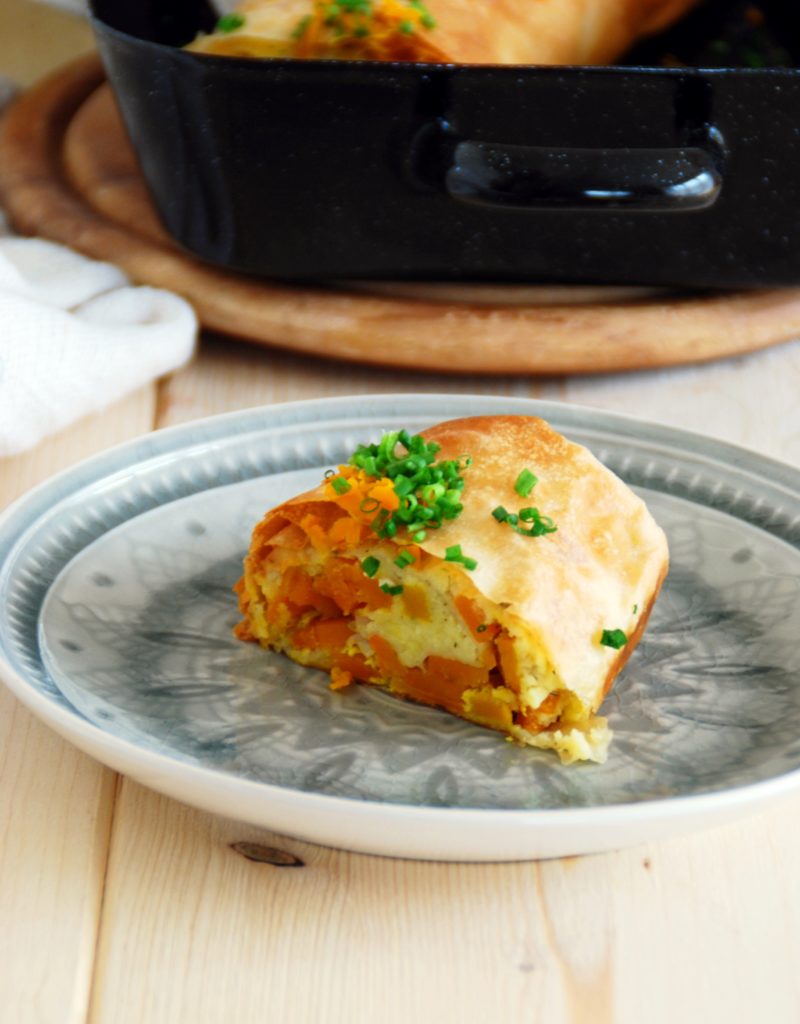 Kürbis Erdäpfel Strudel