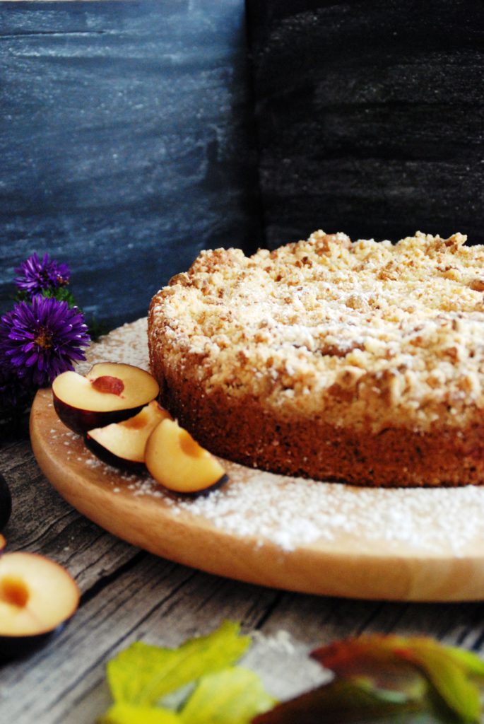 Pflaumenkuchen mit Marzipan-Zimt Streusel
