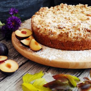 Pflaumenkuchen mit Marzipan-Zimt-Streusel