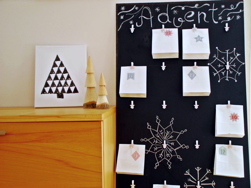 chalkboard adventskalender