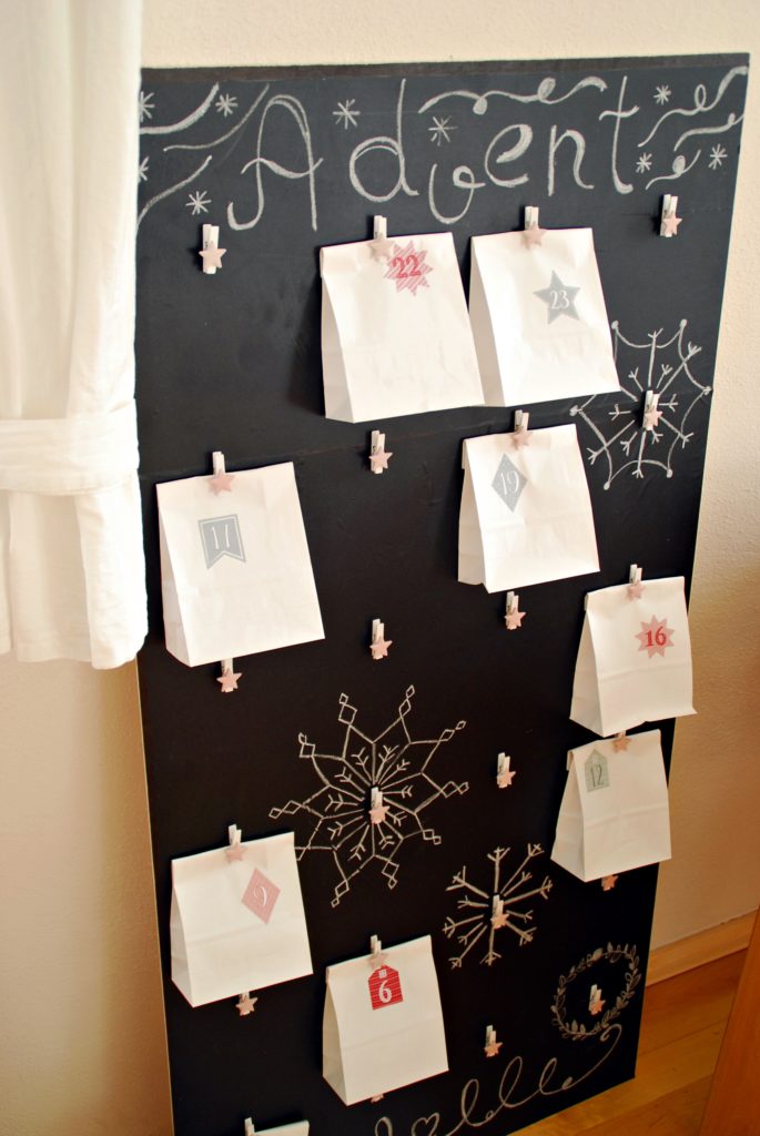 chalkboard adventskalender