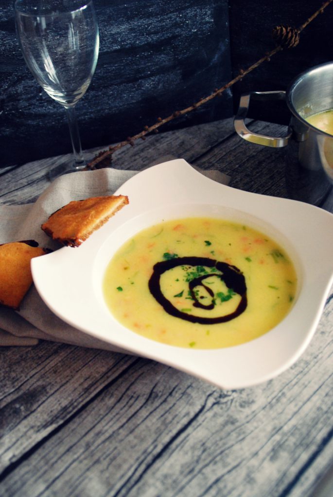 lauch polenta suppe