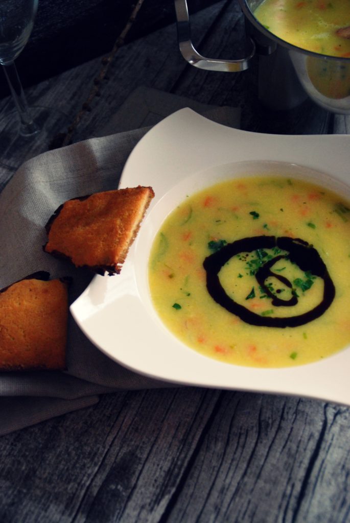 lauch polenta suppe